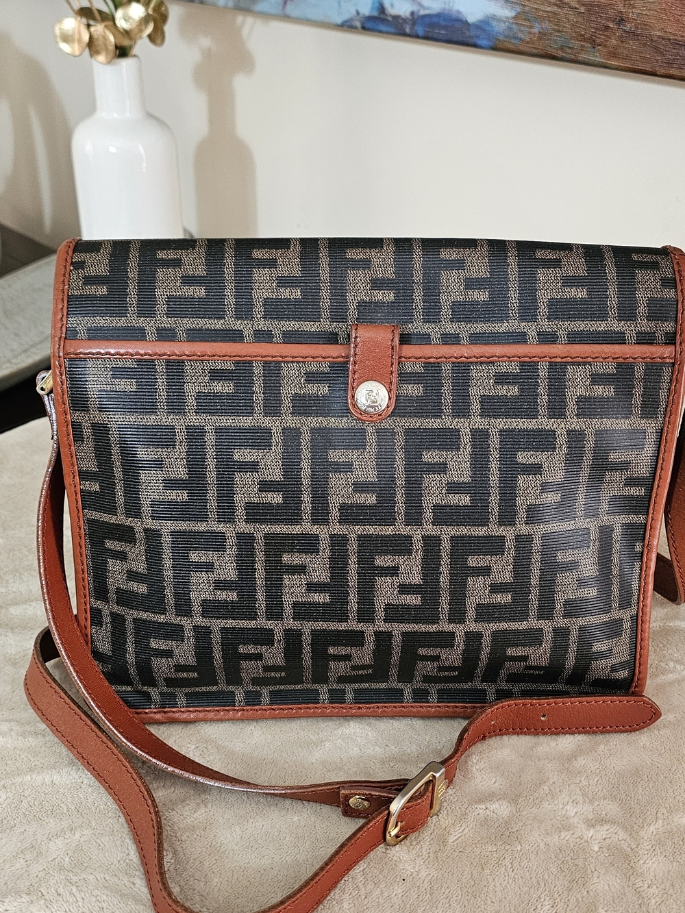 Fendi FF Zucca Crossbody Bag - VINTAGE & AUTHENTIC - Picture 2 of 8